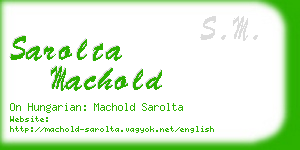 sarolta machold business card